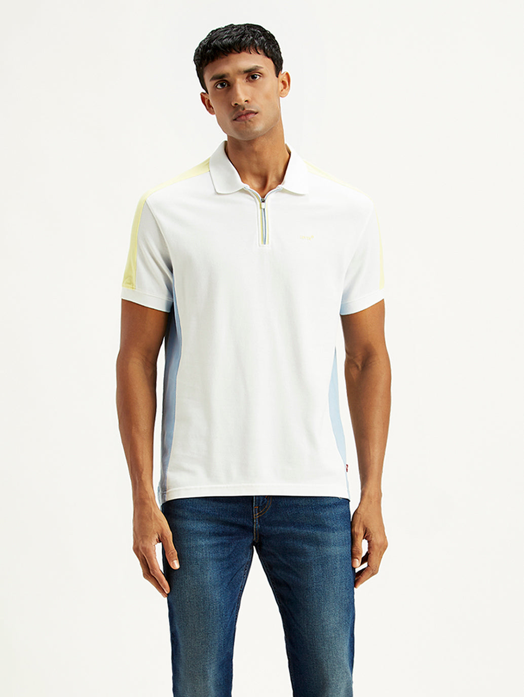 Men's Colorblock Slim Fit Polo T-Shirt