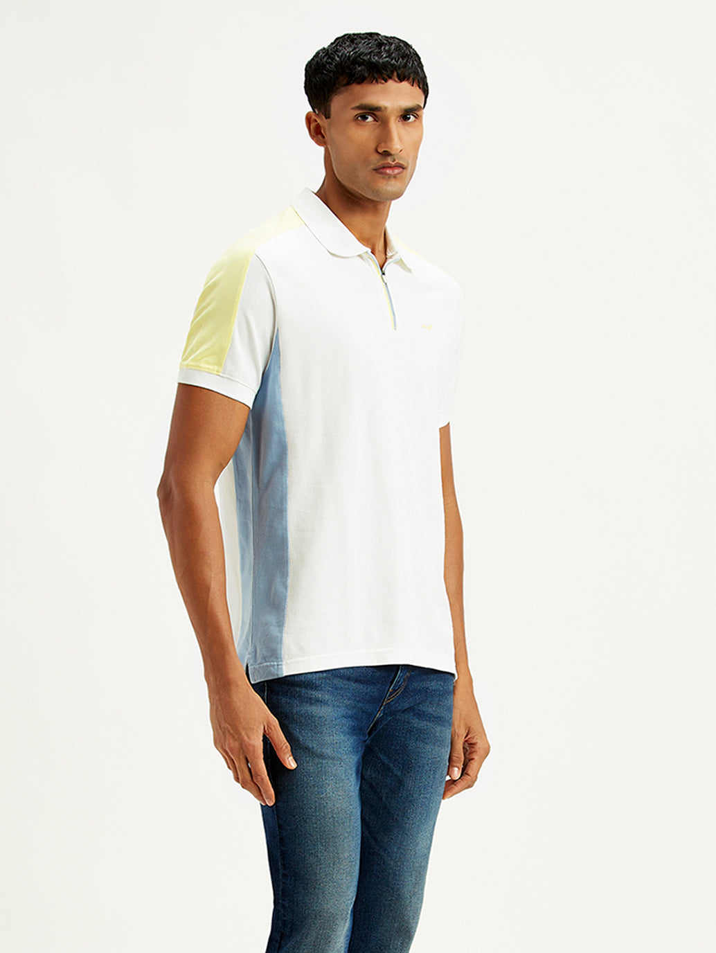 Men's Colorblock Slim Fit Polo T-Shirt