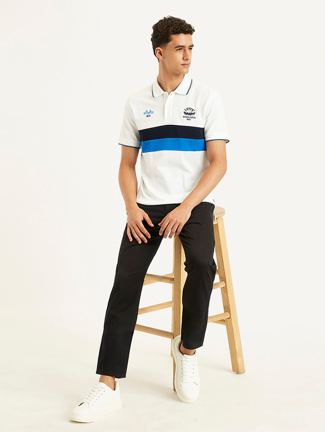 Men's Colorblock Slim Fit Polo T-Shirt