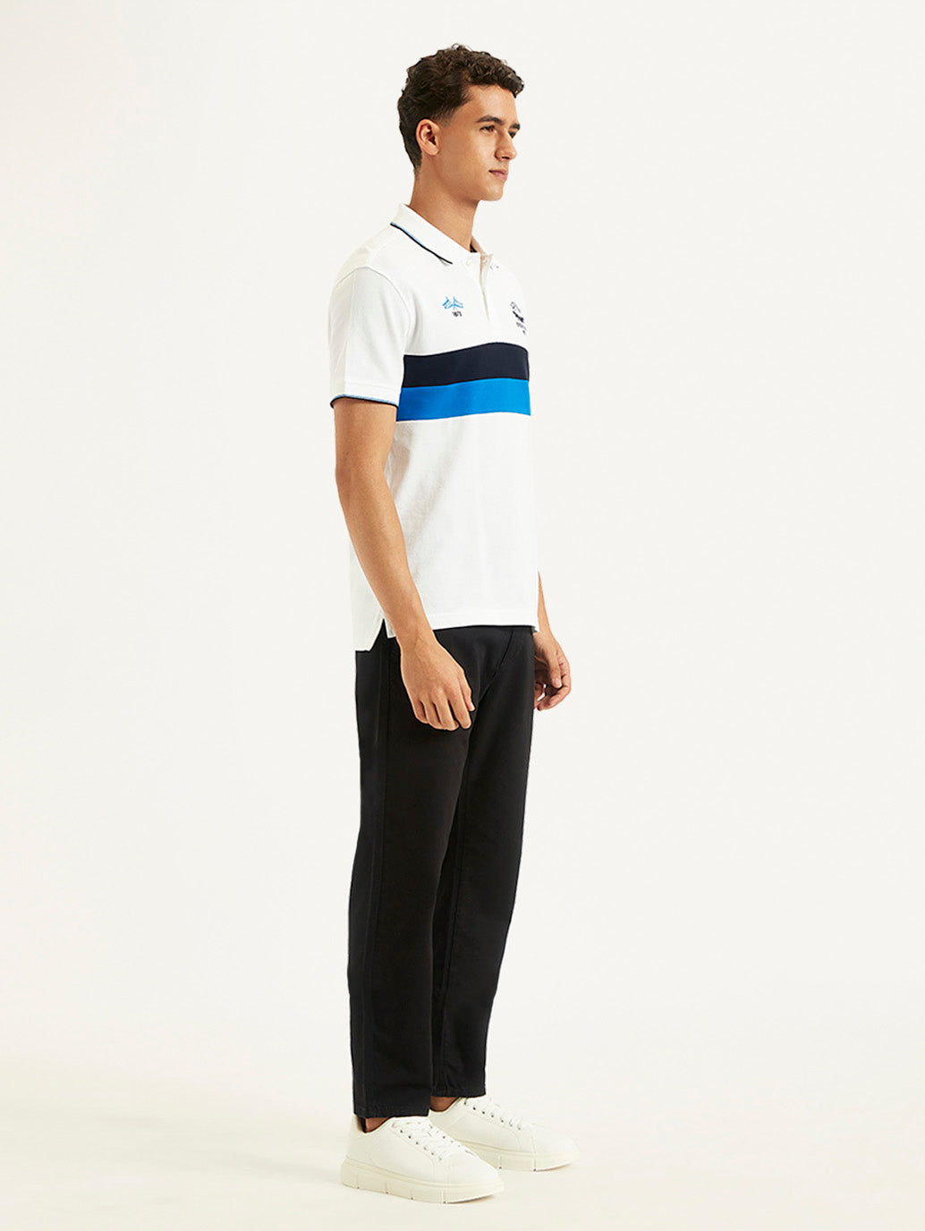 Men's Colorblock Slim Fit Polo T-Shirt