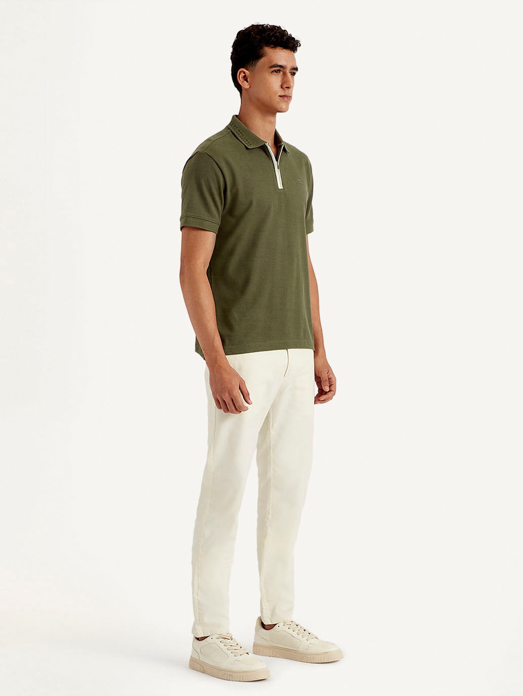 Men's Solid Slim Fit Polo T-Shirt