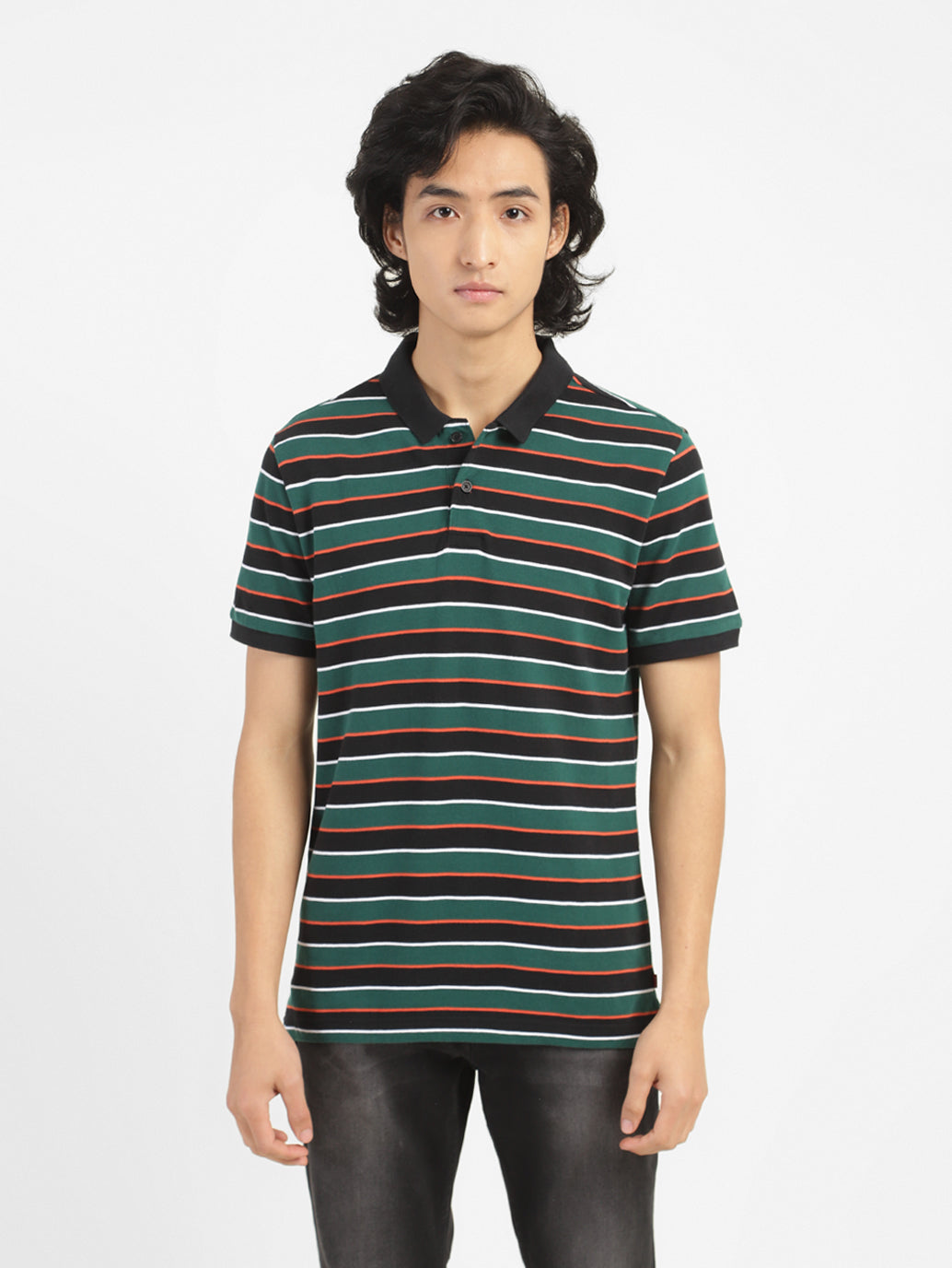 Men's Striped Polo T-shirt