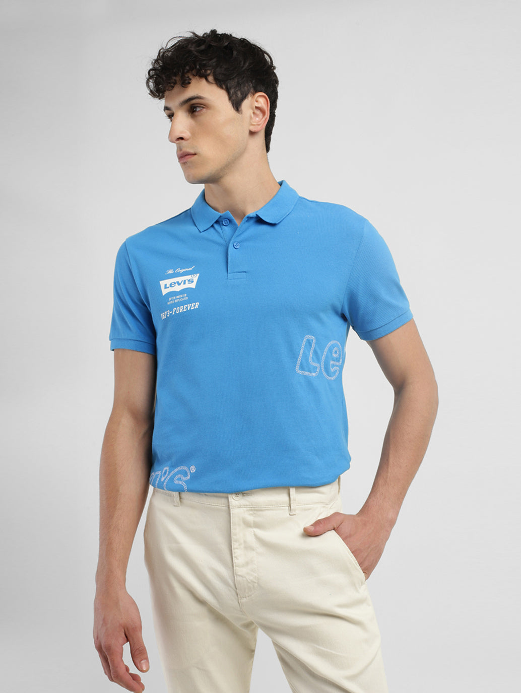Men's Brand Logo Polo T-shirt