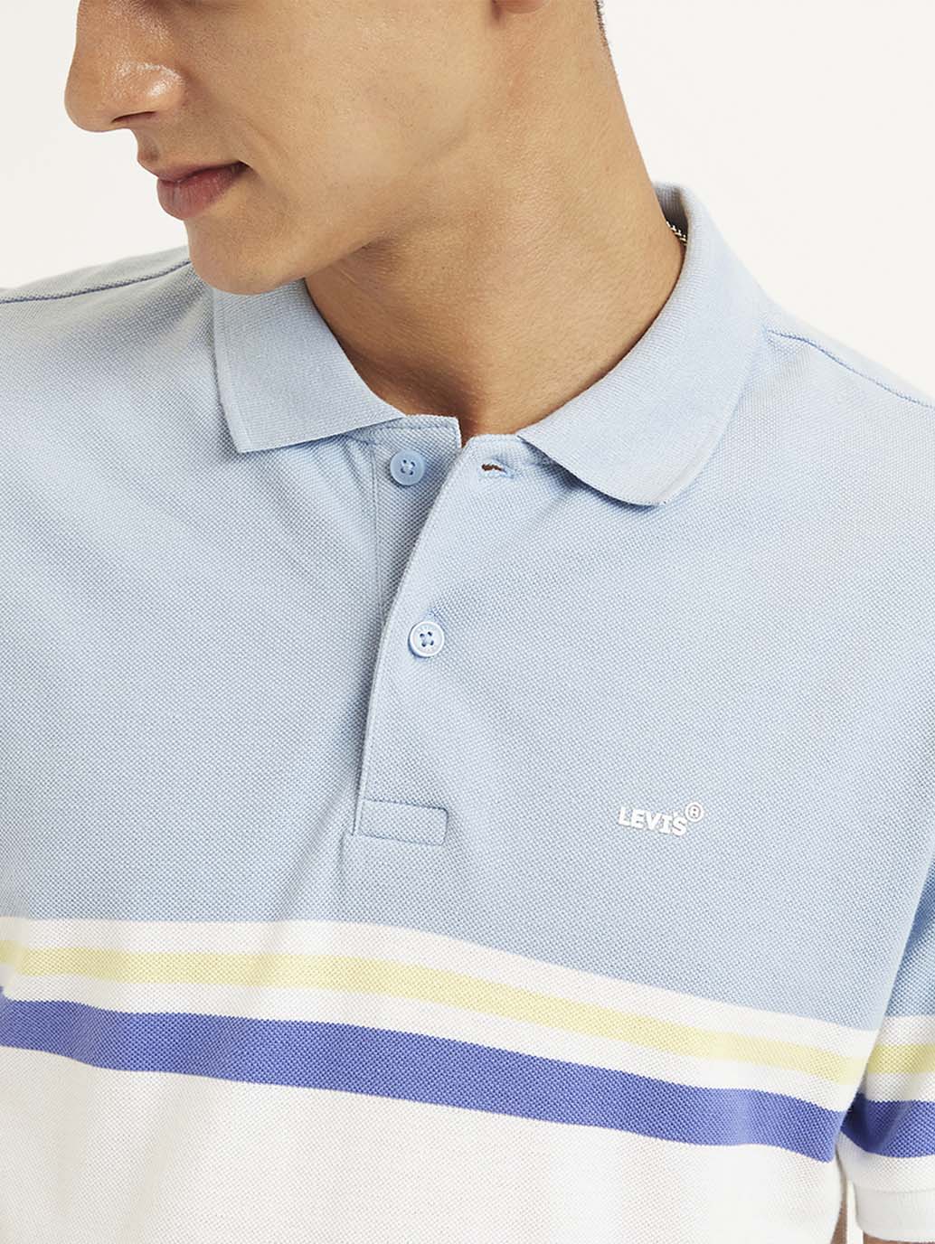 Men's Colorblock Slim Fit Polo T-Shirt