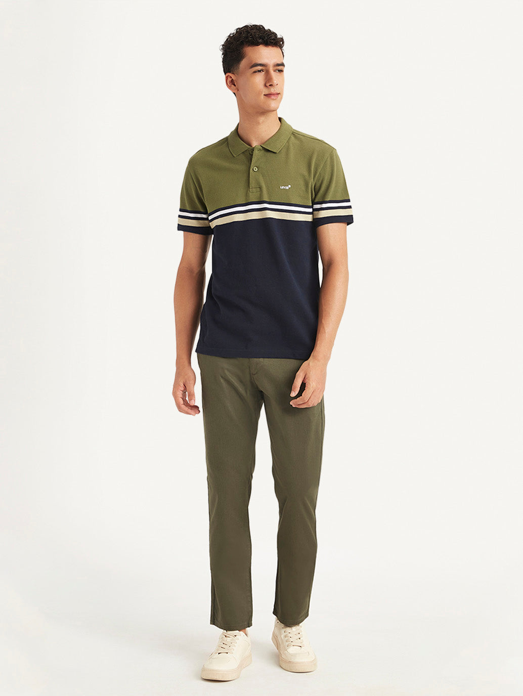 Men's Colorblock Slim Fit Polo T-Shirt