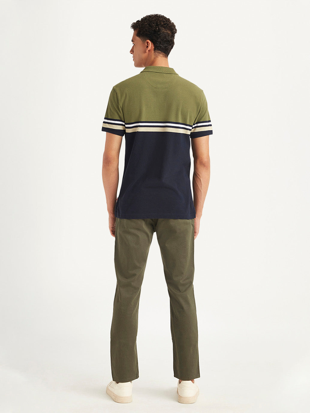 Men's Colorblock Slim Fit Polo T-Shirt
