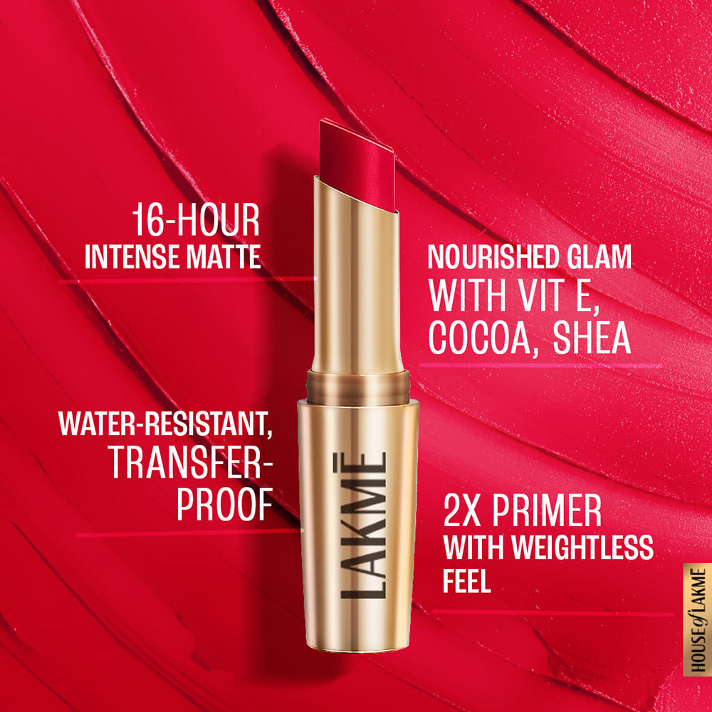Lakmē 9to5 Powerplay Priming Matte Lipstick