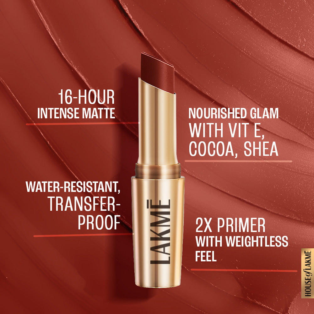 Lakmē 9to5 Powerplay Priming Matte Lipstick