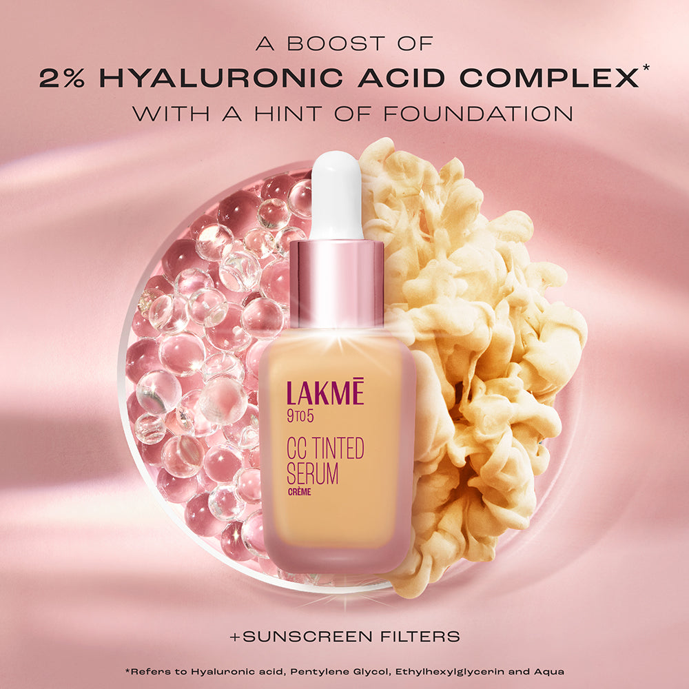 Lakmē CC Tinted Serum with 2% Hyaluronic Acid