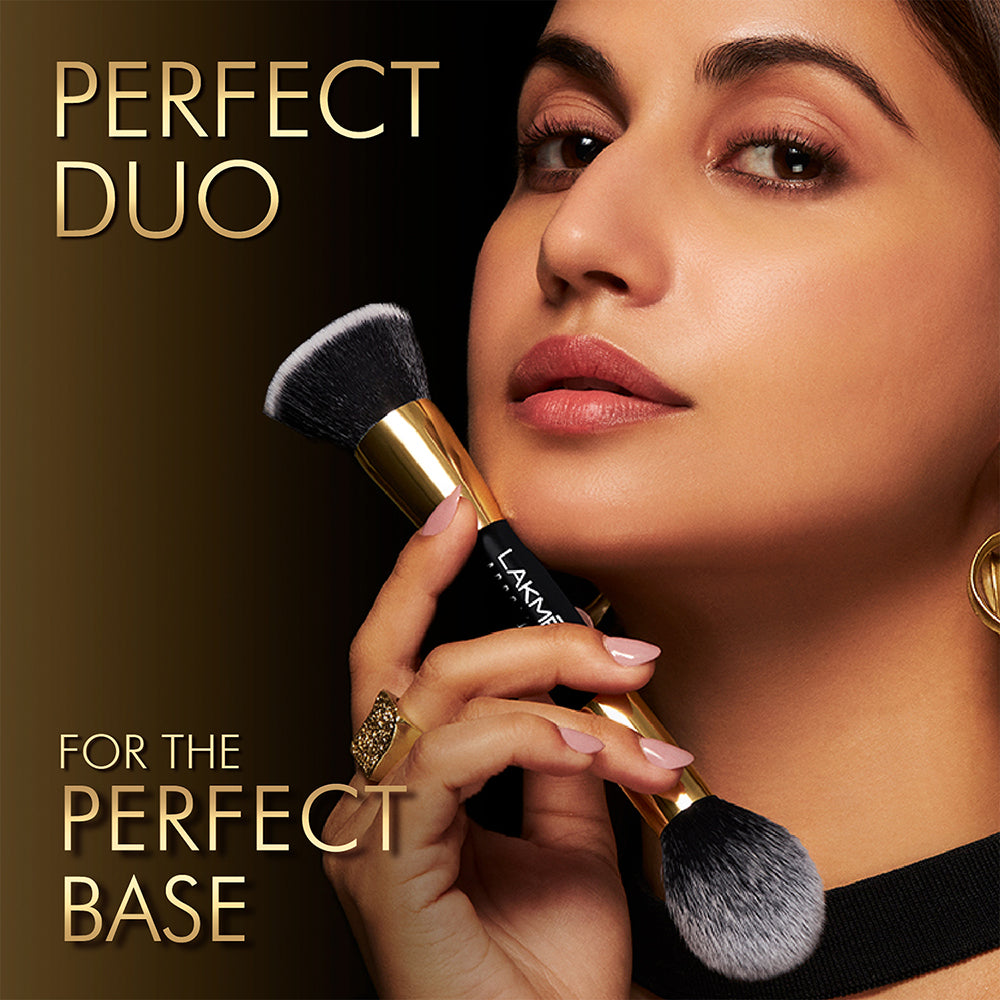 Lakmē Absolute Makeup Master Tools - Dual Ended Foundation & Powder Brush