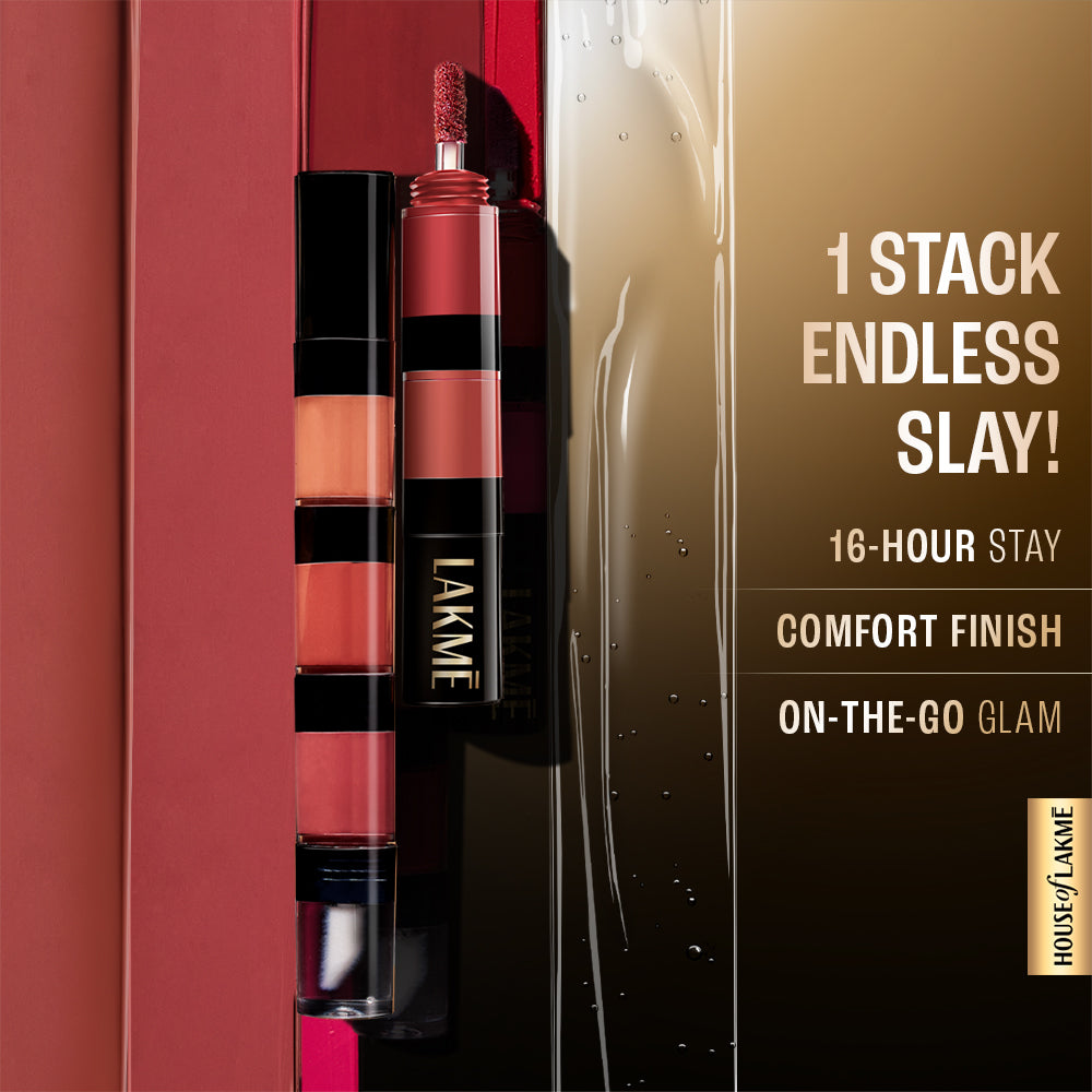 Lakmē Ultimate Glam 4 in 1 lip stack