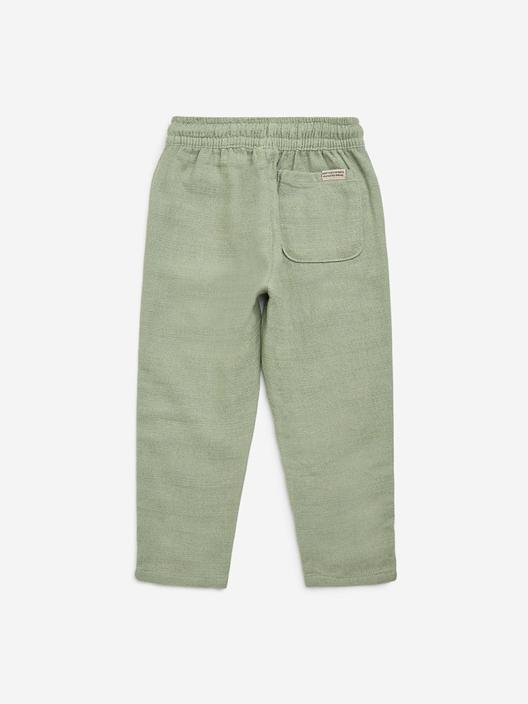 HOP Kids Sage Mid-Rise Cotton-Blend Pants