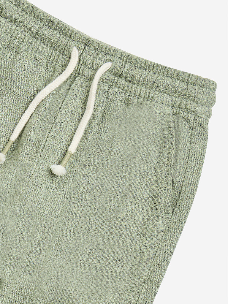 HOP Kids Sage Mid-Rise Cotton-Blend Pants