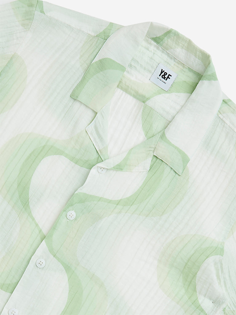 Y&F Kids Sage Abstract Pattern Shirt