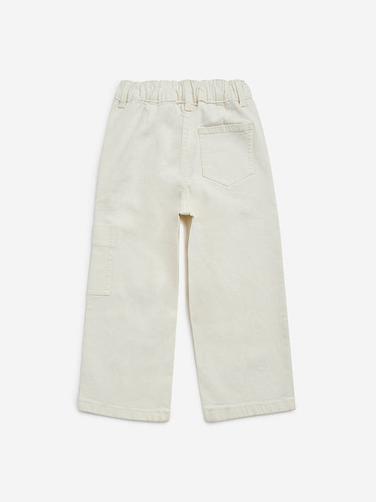 HOP Kids Off-White Straight-Fit High-Rise Jeans