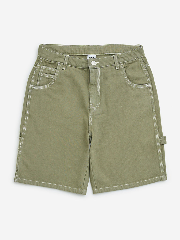 Y&F Kids Sage Mid-Rise Denim Shorts
