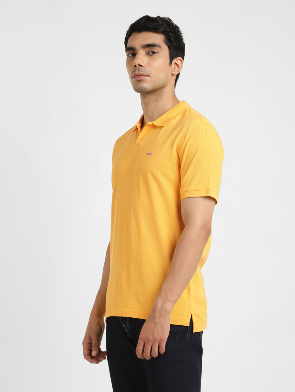 Men's Solid Polo Collar T-Shirt