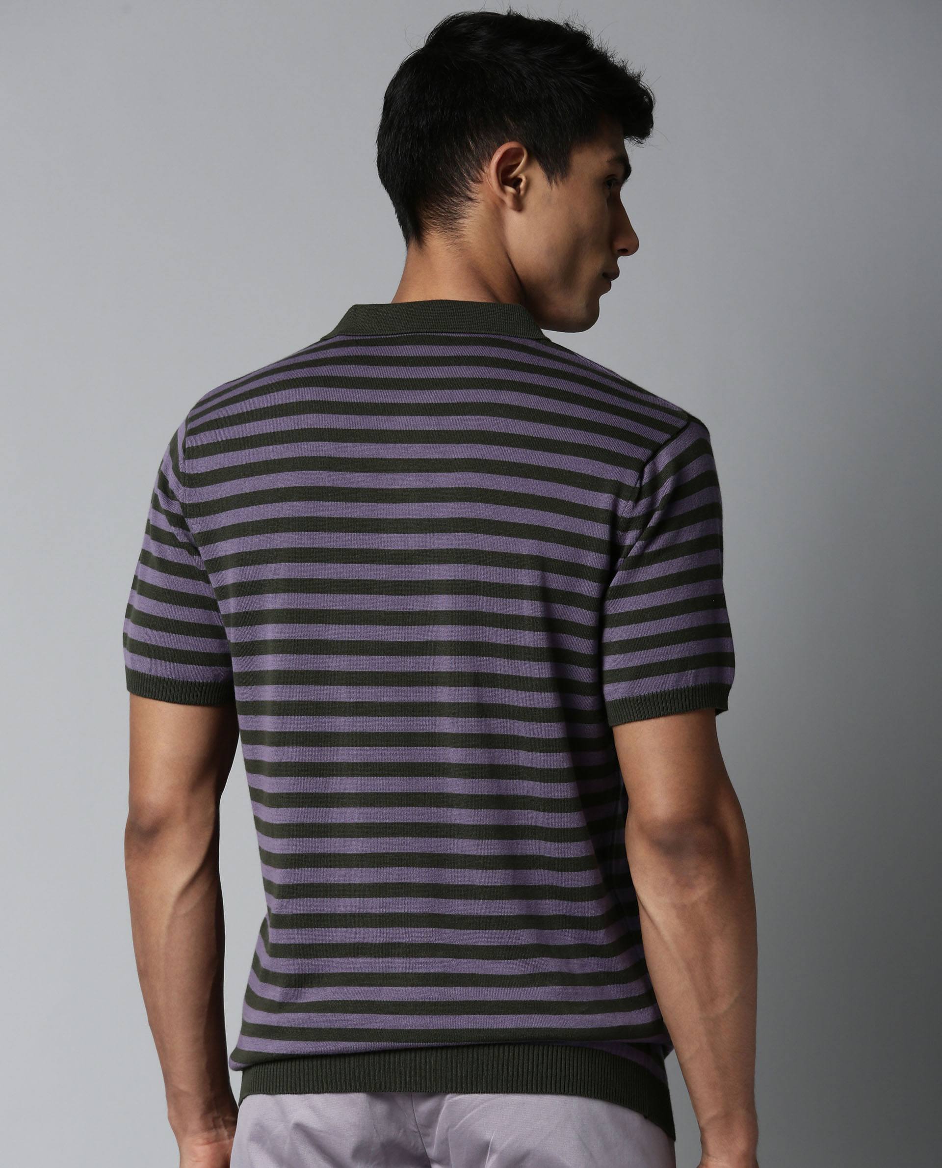RARE RABBIT MREKS PRIMARY OLIVE POLO COTTON FABRIC SHORT SLEEVE POLO COLLAR SLIM FIT