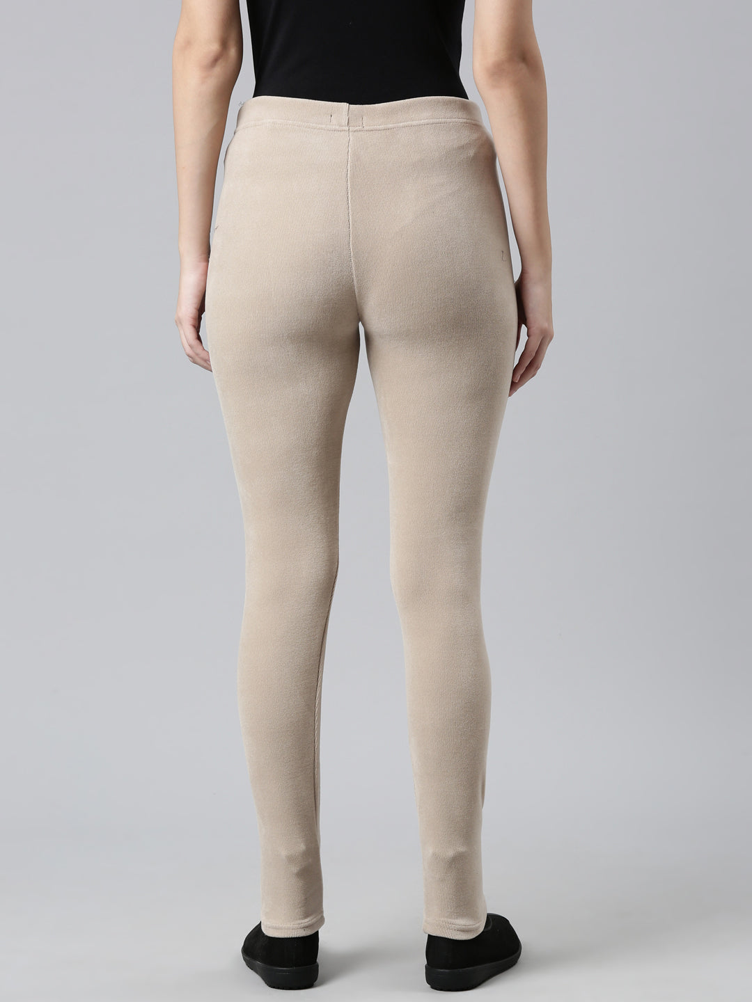 Beige Velour Ultra Warm Leggings