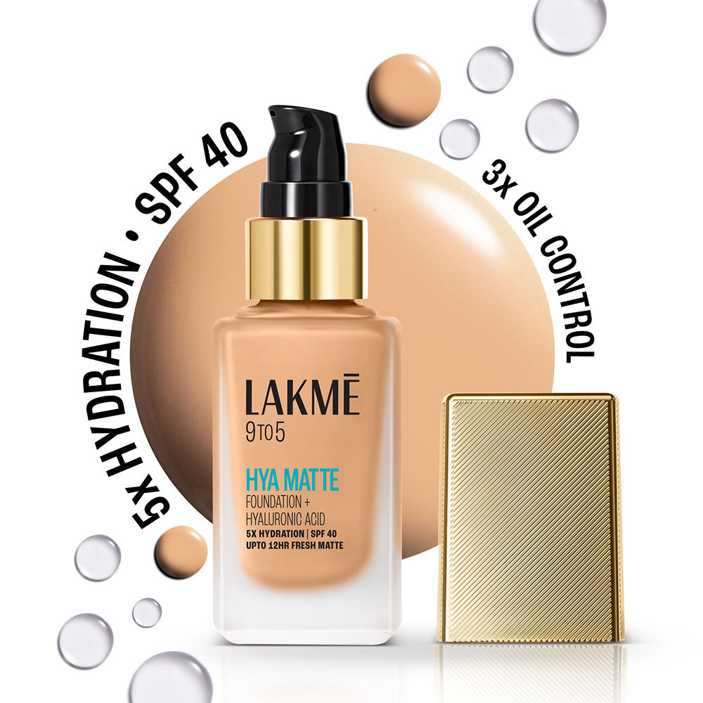 Lakmē 9to5 Hya Matte Foundation + Hyaluronic Acid
