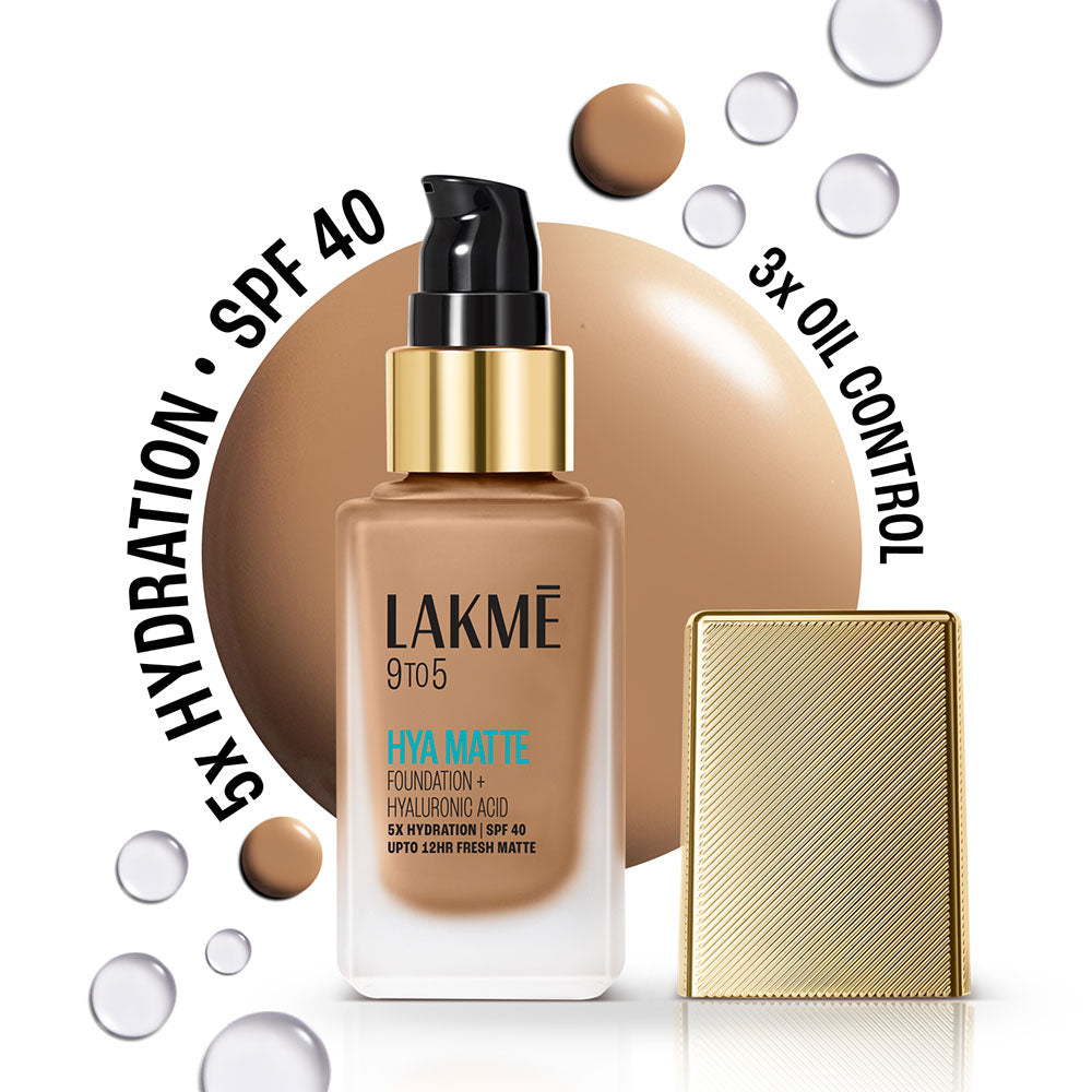 Lakmē 9to5 Hya Matte Foundation + Hyaluronic Acid