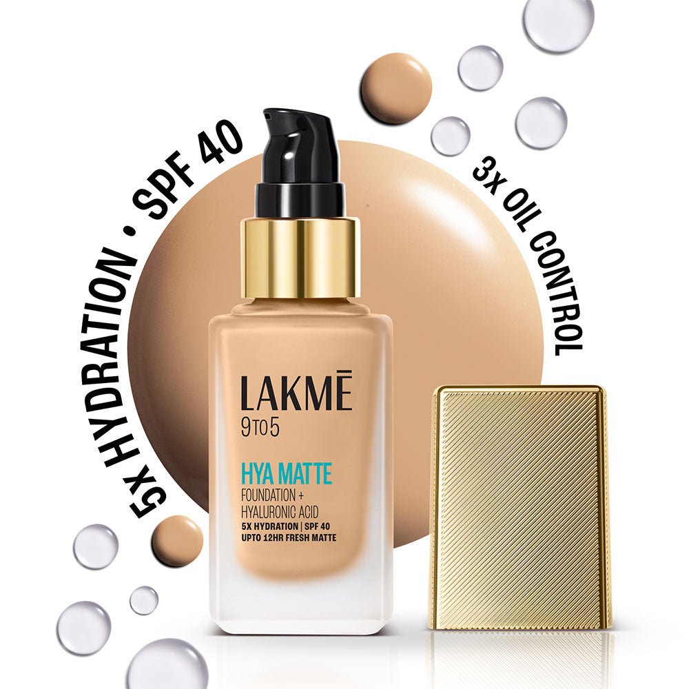 Lakmē 9to5 Hya Matte Foundation + Hyaluronic Acid