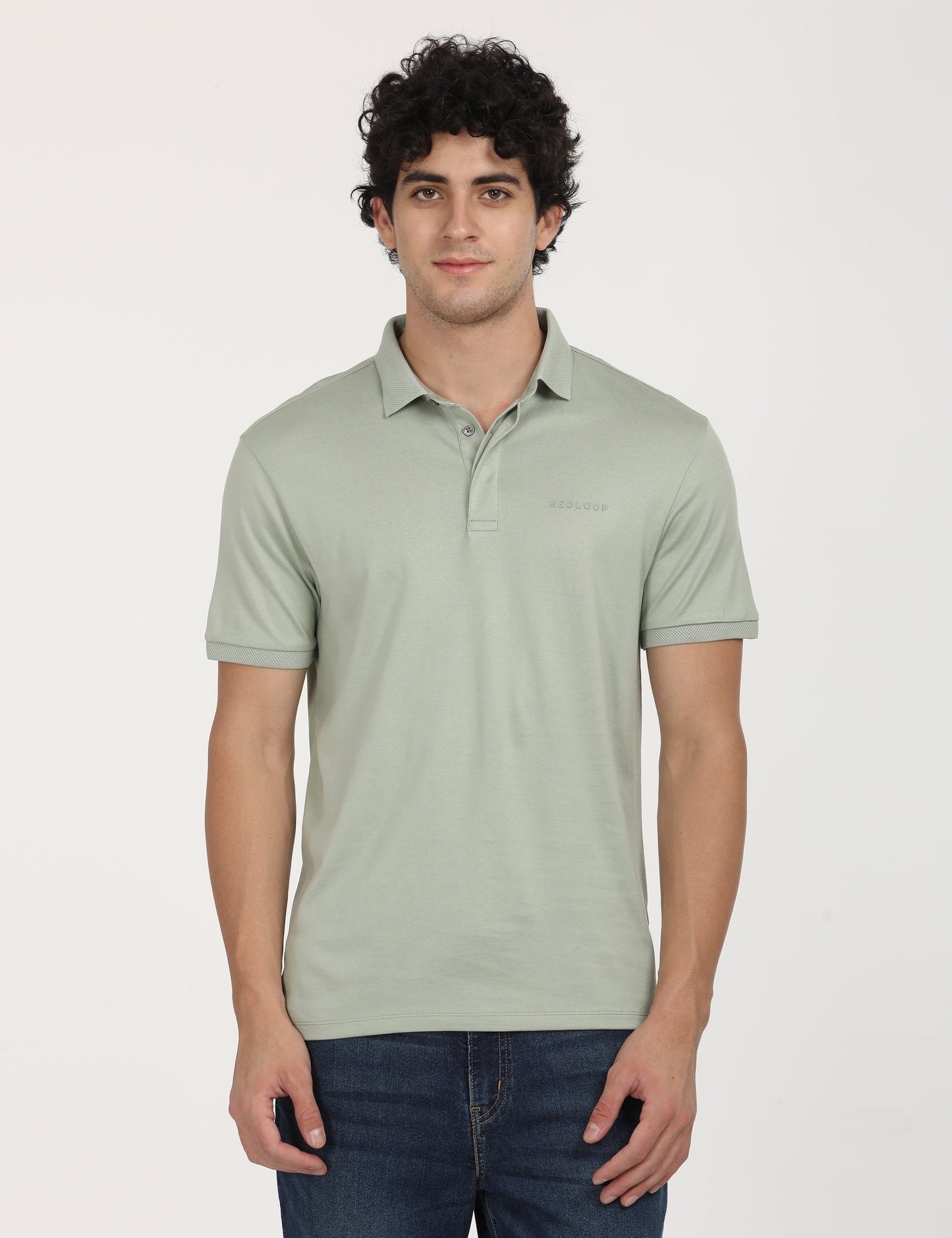 Men's Solid Slim Fit Polo T-Shirt