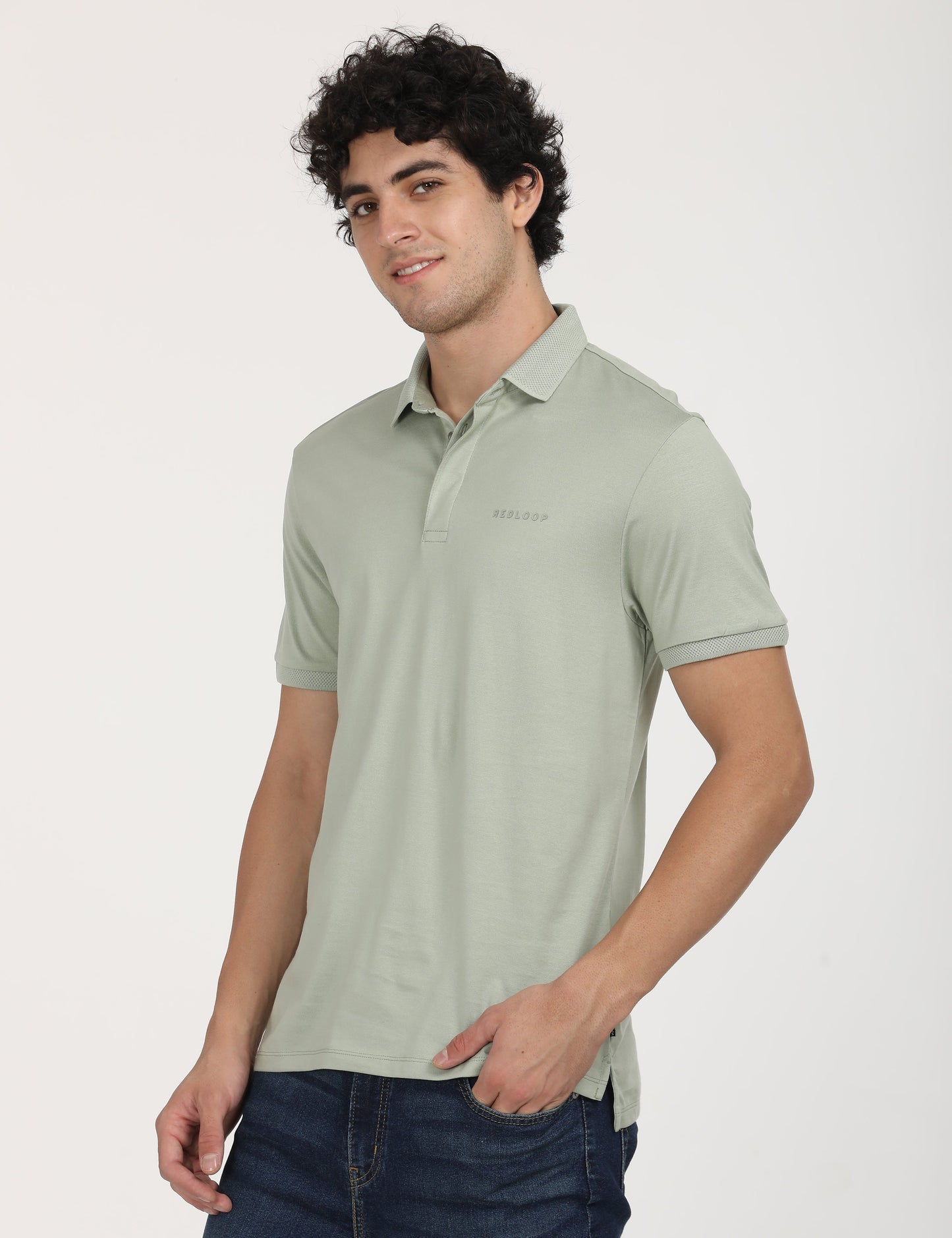 Men's Solid Slim Fit Polo T-Shirt