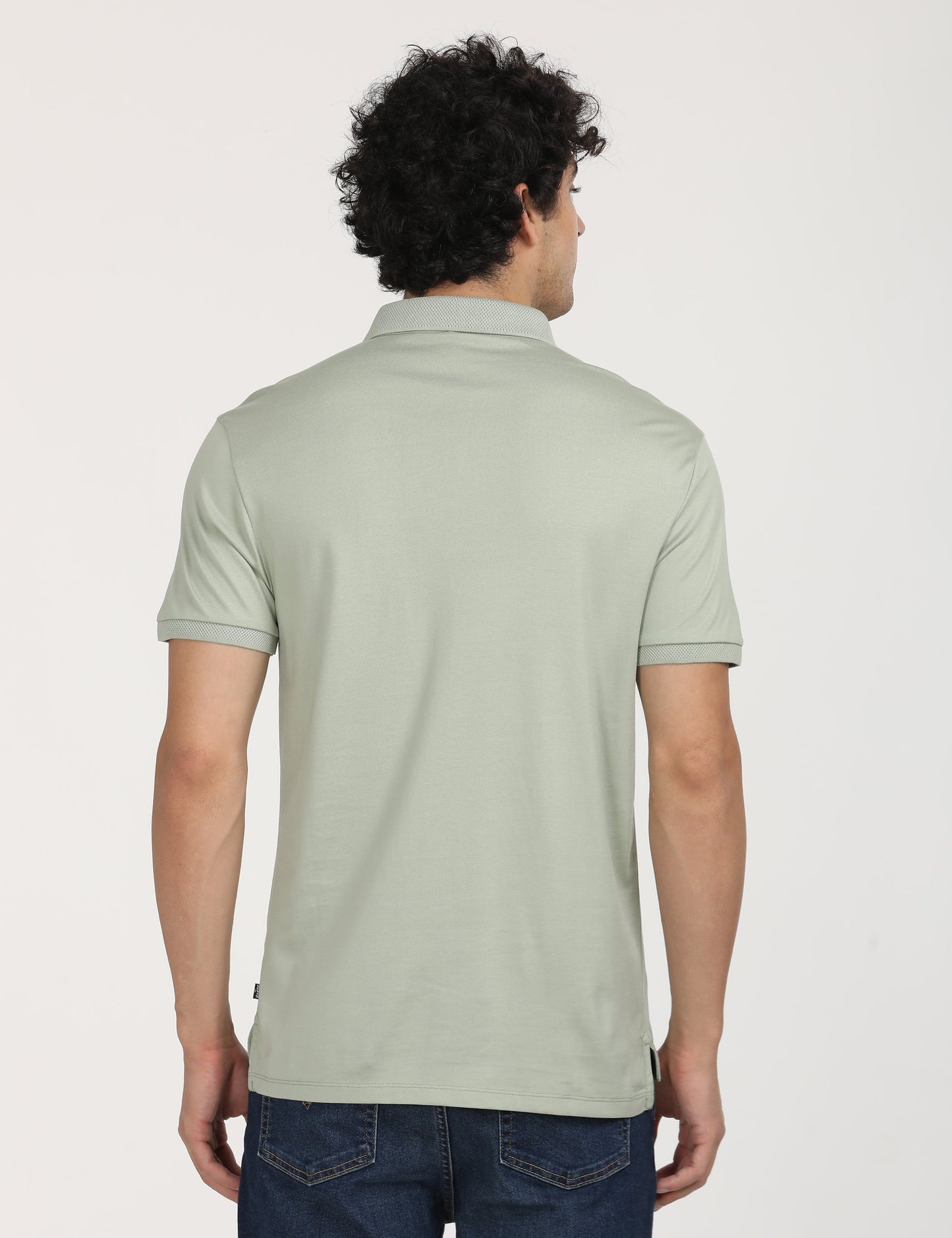 Men's Solid Slim Fit Polo T-Shirt