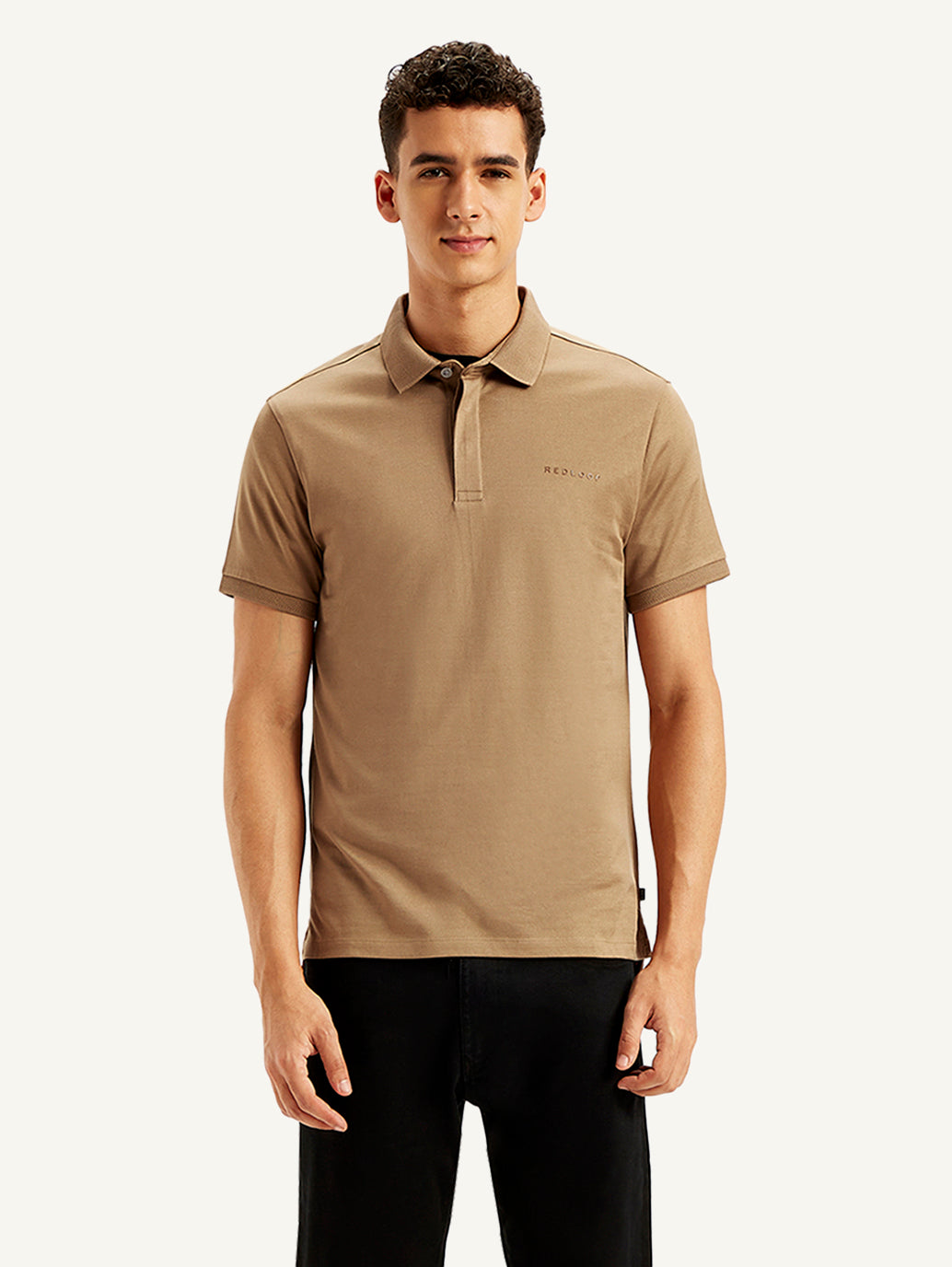 Men's Solid Slim Fit Polo T-Shirt