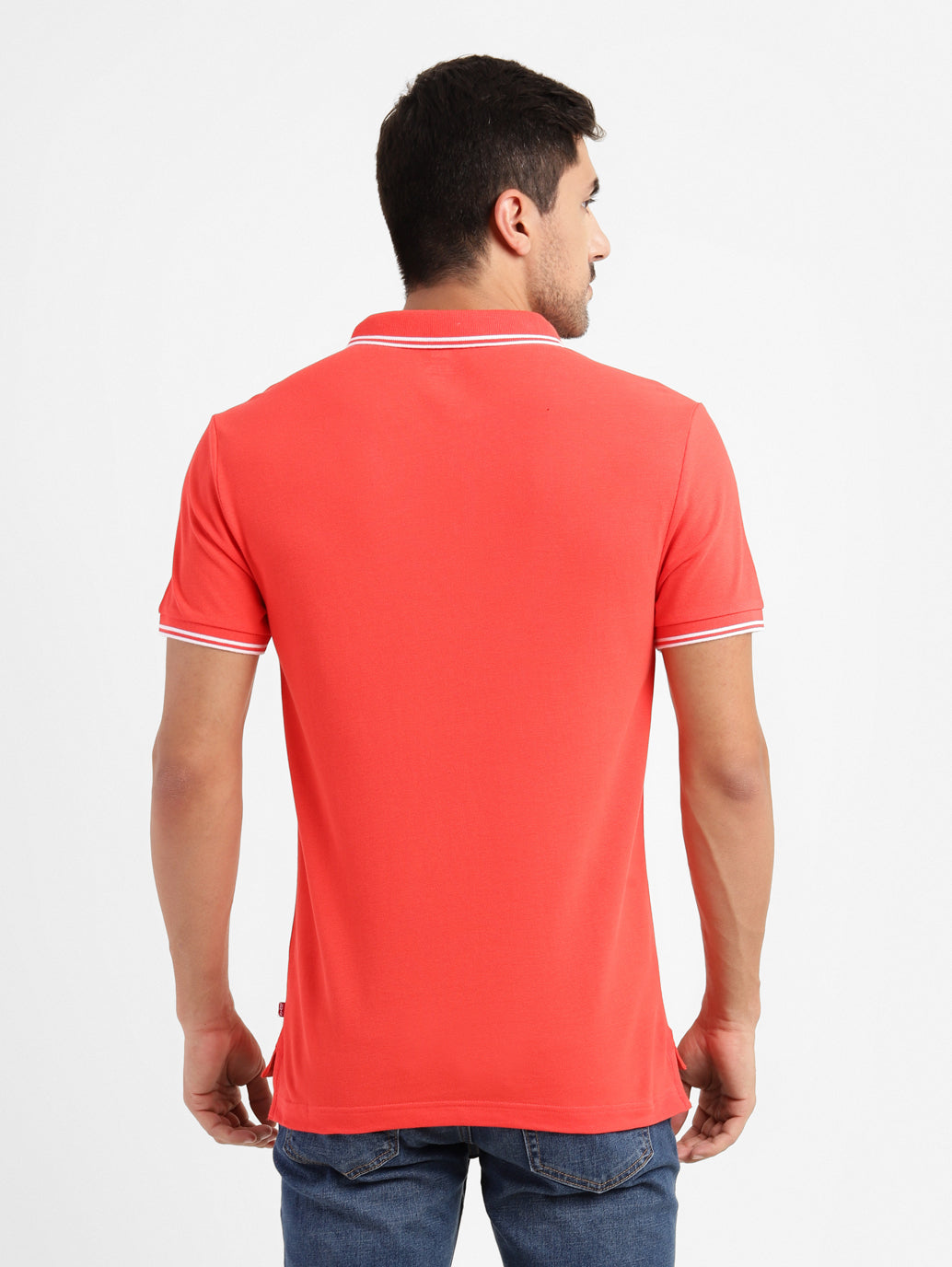 Men's Solid Polo T-shirt Red