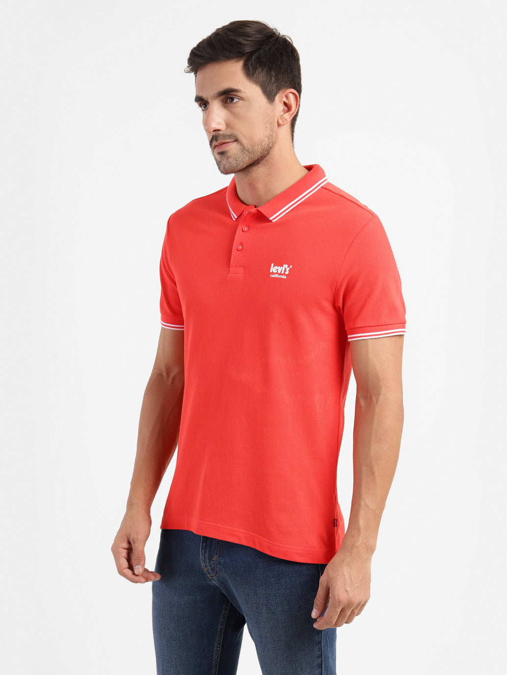 Men's Solid Polo T-shirt Red