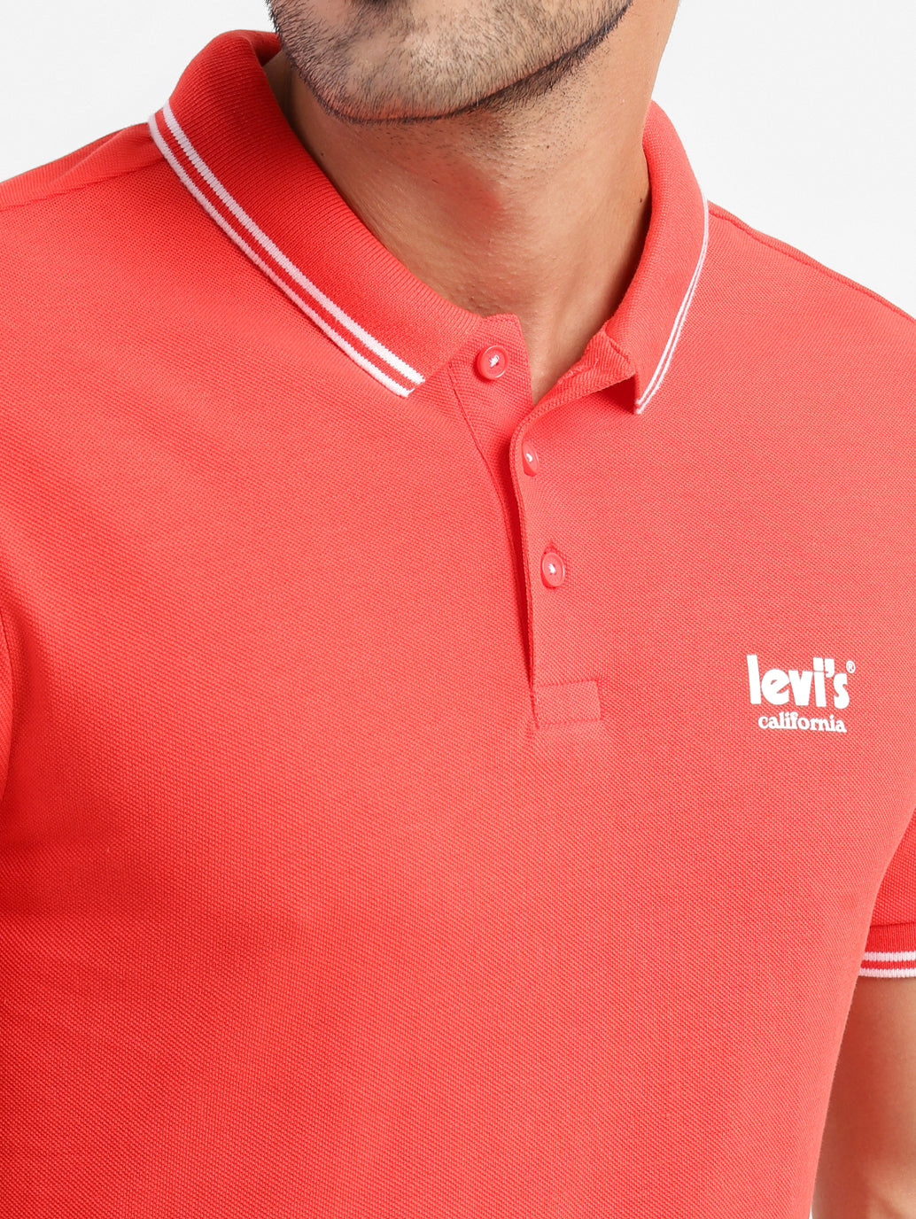 Men's Solid Polo T-shirt Red