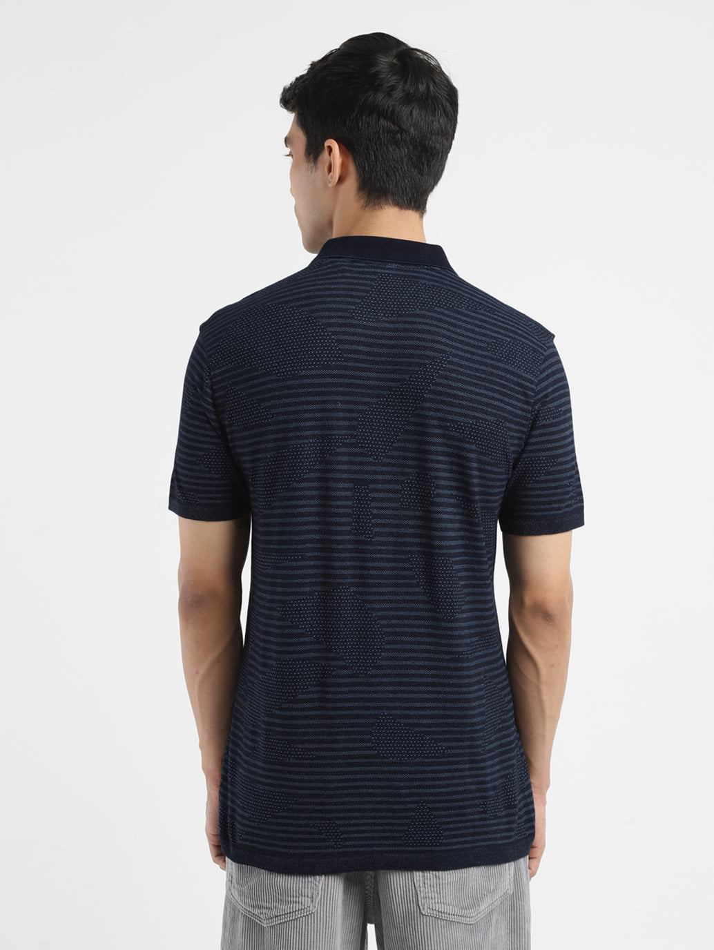 Men's Self Design Polo T shirt