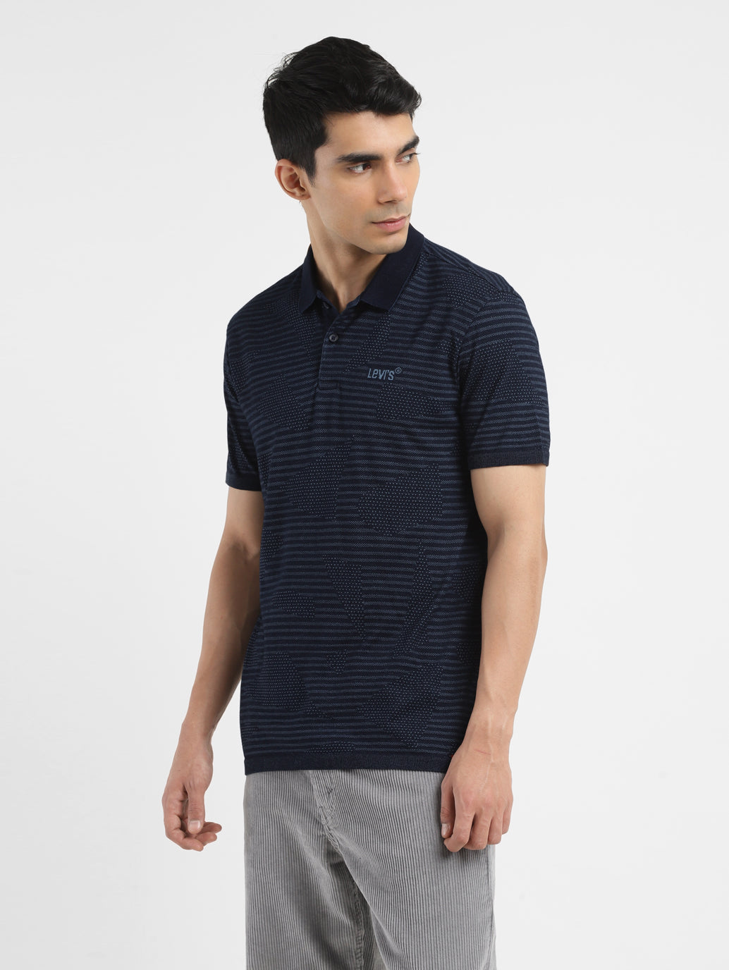Men's Self Design Polo T shirt