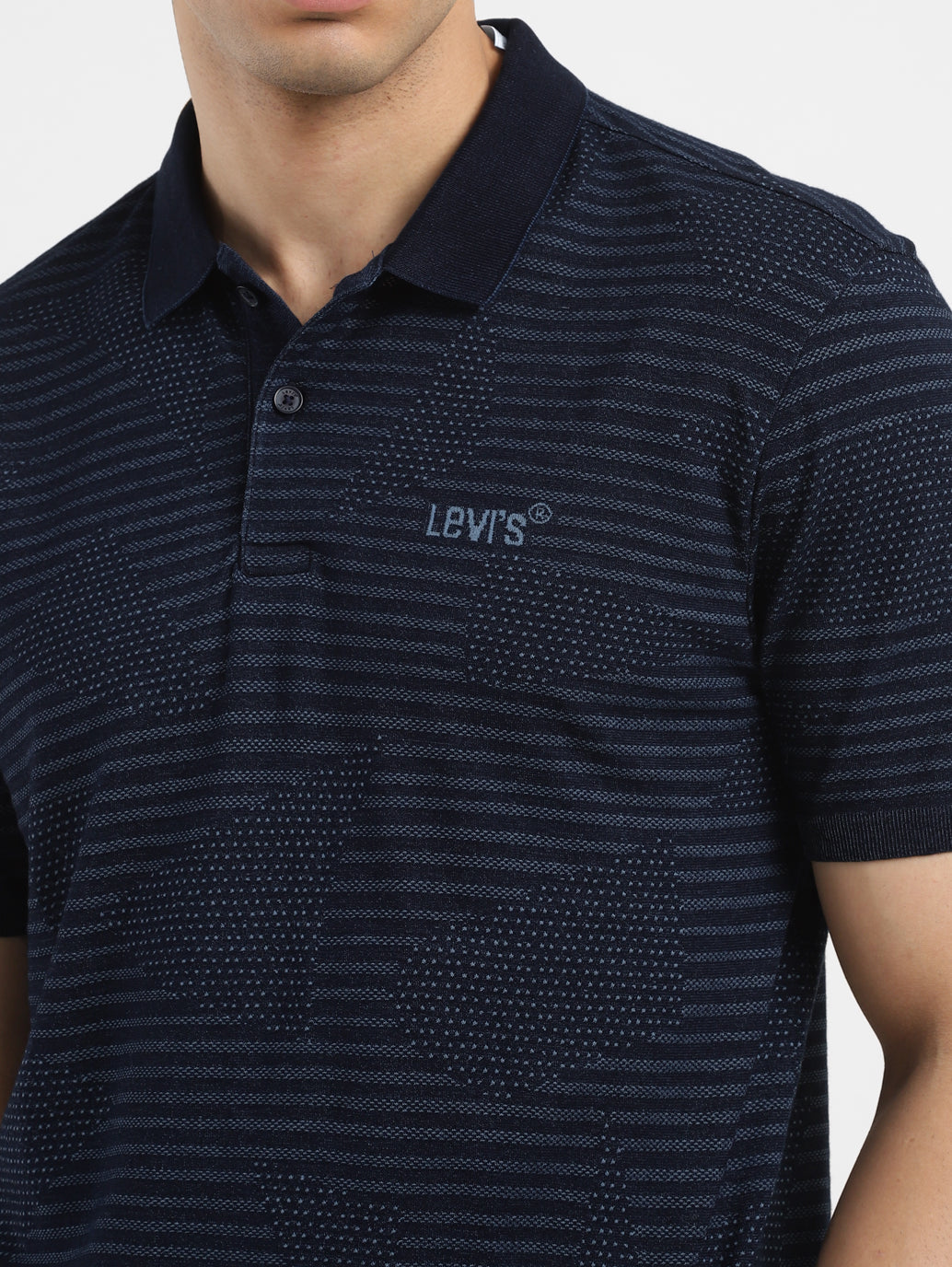 Men's Self Design Polo T shirt
