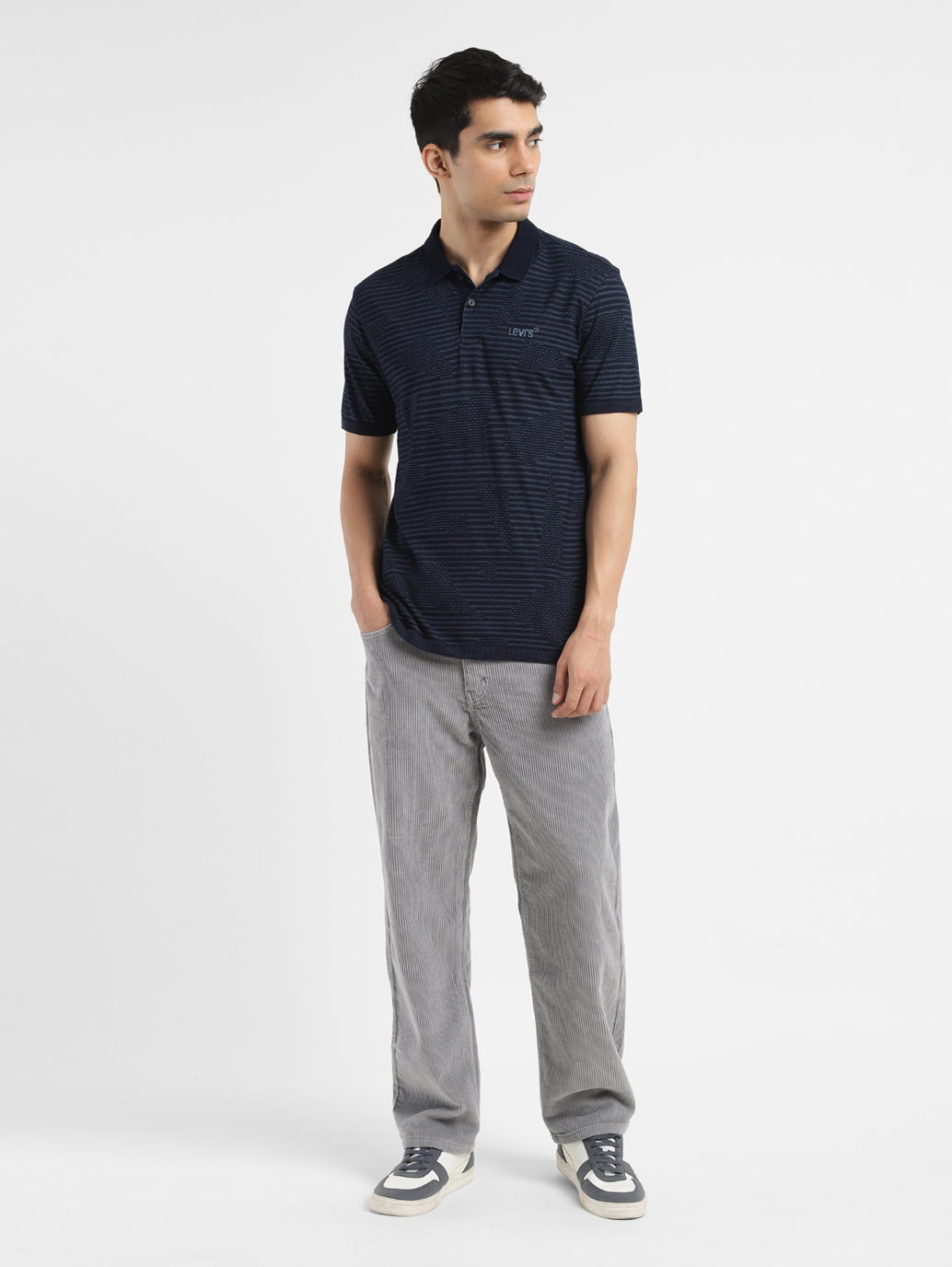 Men's Self Design Polo T shirt
