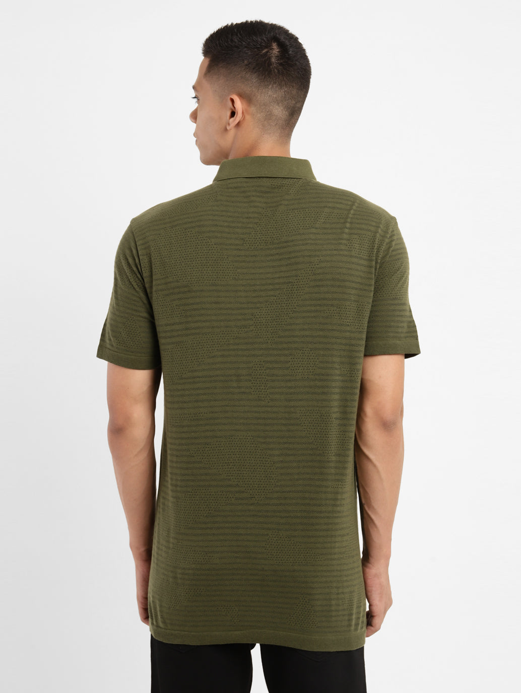Men's Self Design Polo T shirt