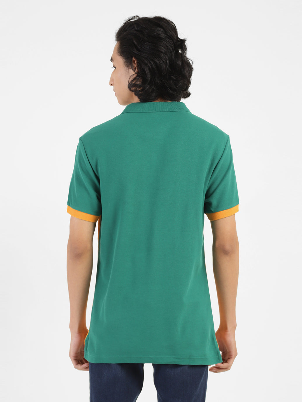 Men's Yellow Polo Collar T-Shirt
