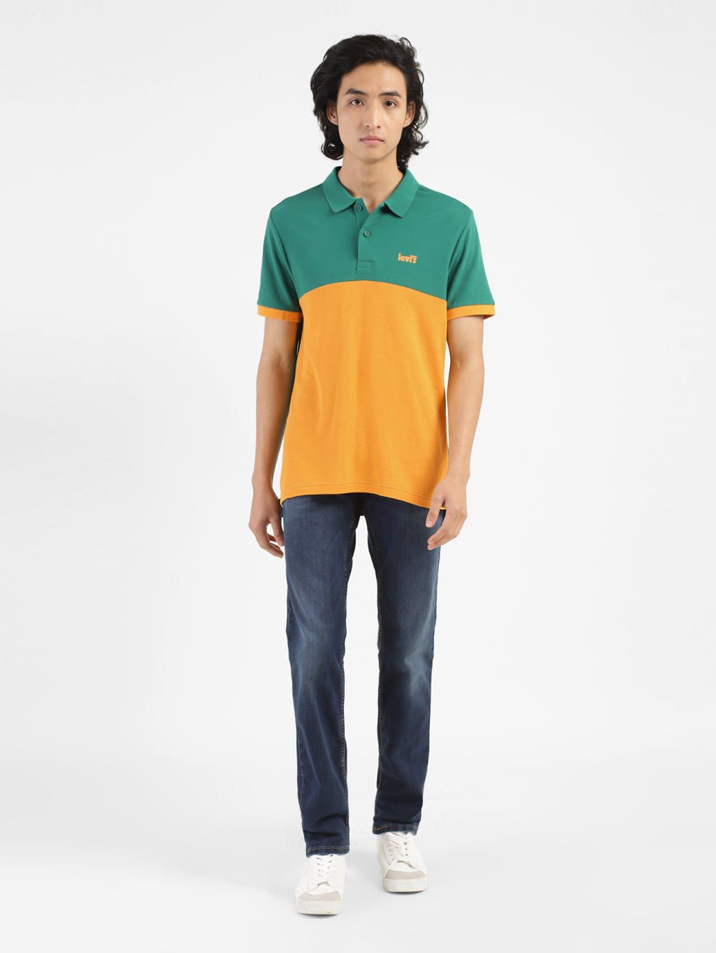 Men's Yellow Polo Collar T-Shirt