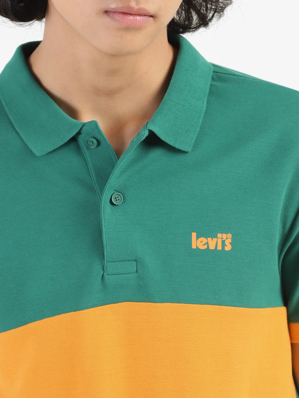 Men's Yellow Polo Collar T-Shirt