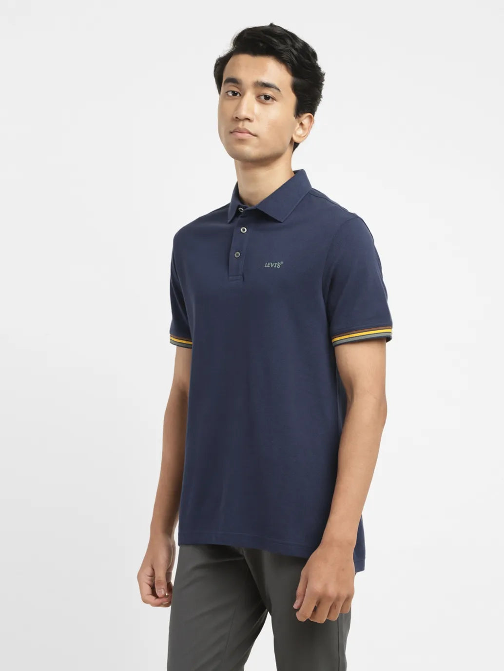Men's Solid Slim Fit Polo T-shirt