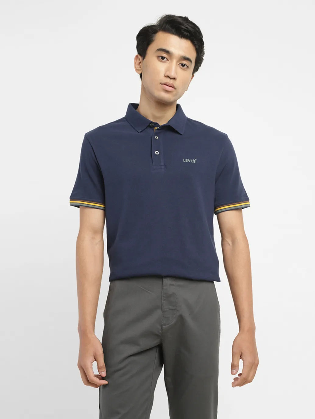 Men's Solid Slim Fit Polo T-shirt