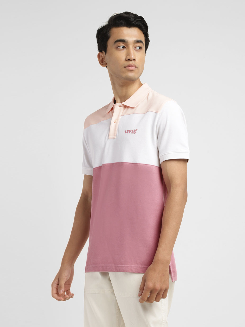 Men's Colorblock Slim Fit Polo T-shirt