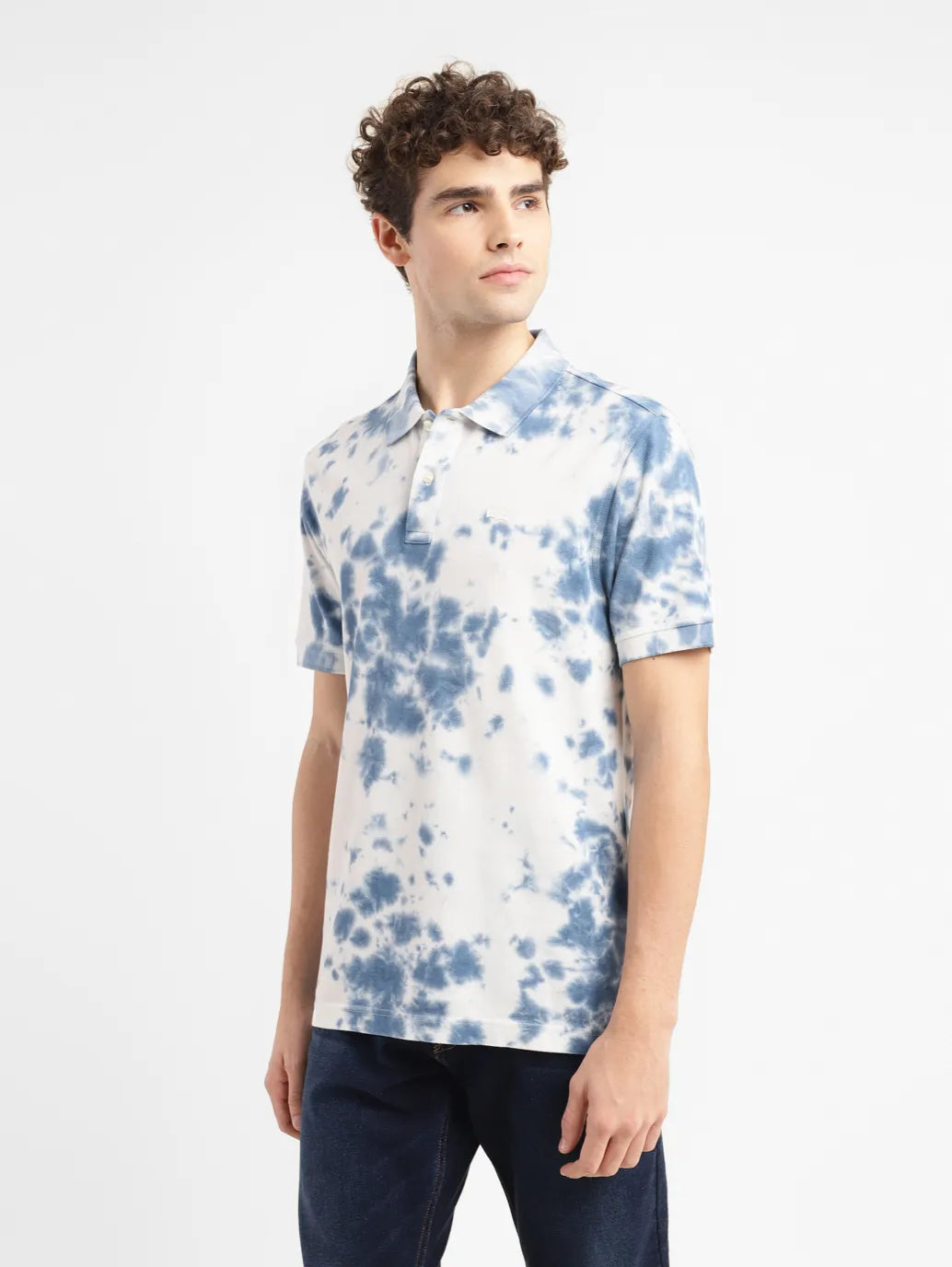 Men's Tie -Dye Slim Fit Polo T-shirt