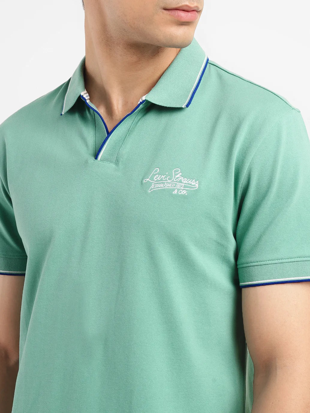 Men's Solid Slim Fit Polo T-shirt