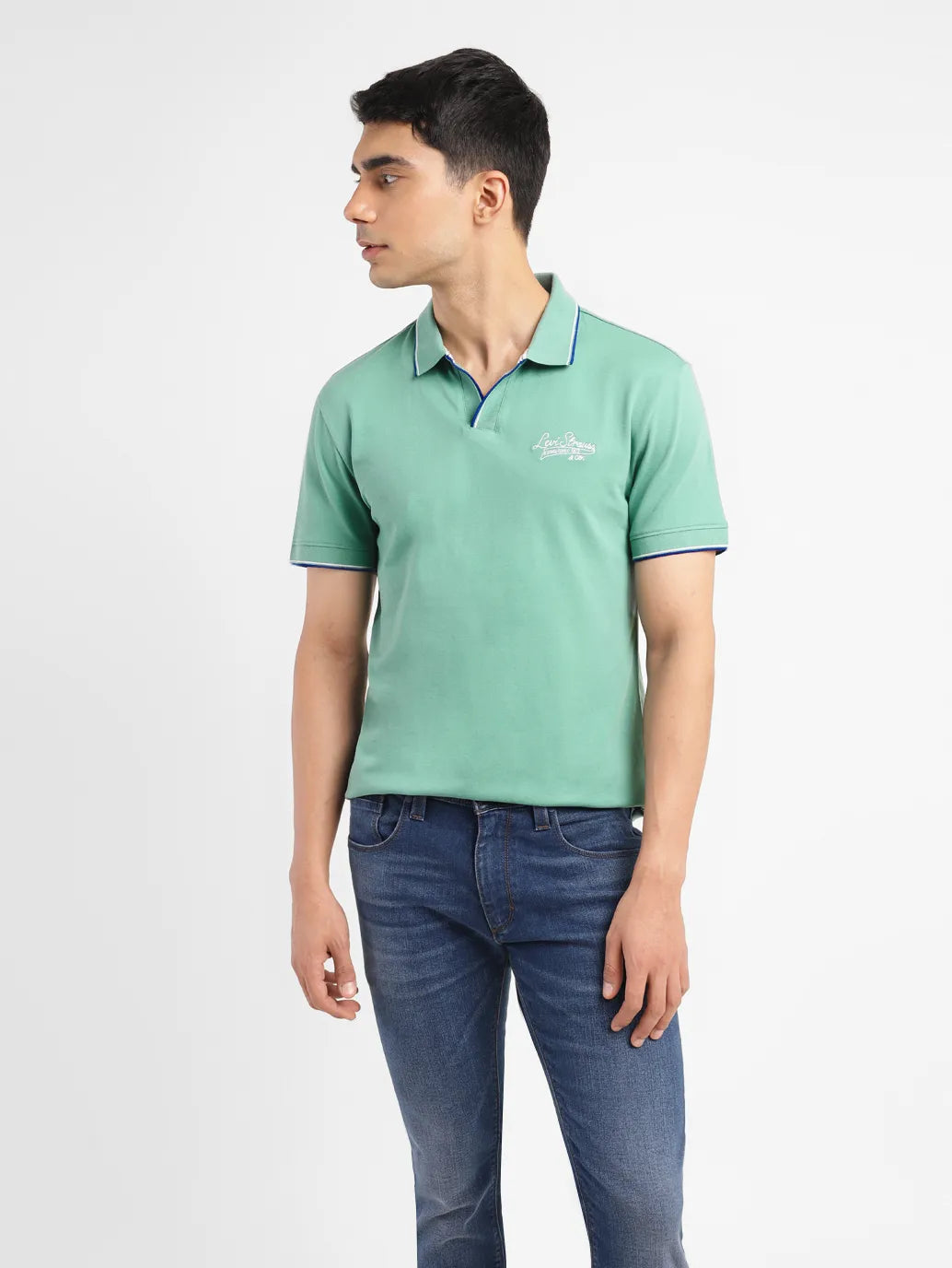 Men's Solid Slim Fit Polo T-shirt