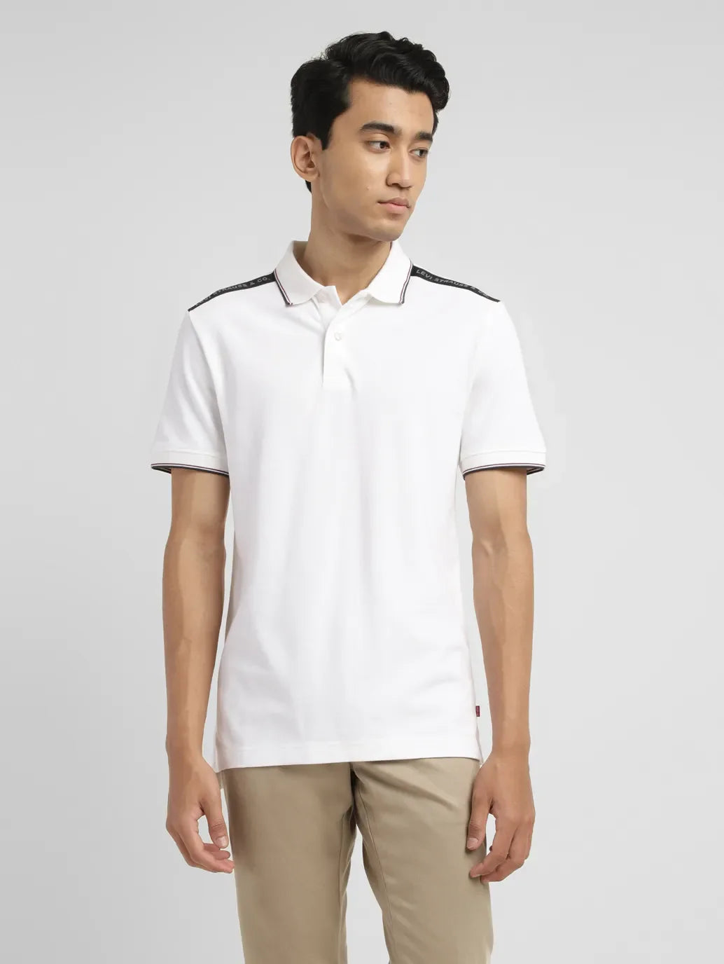 Men's Solid Slim Fit Polo T-shirt