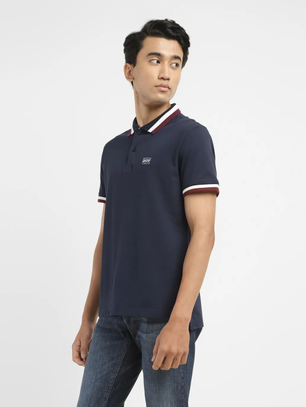 Men's Solid Slim Fit Polo T-shirt