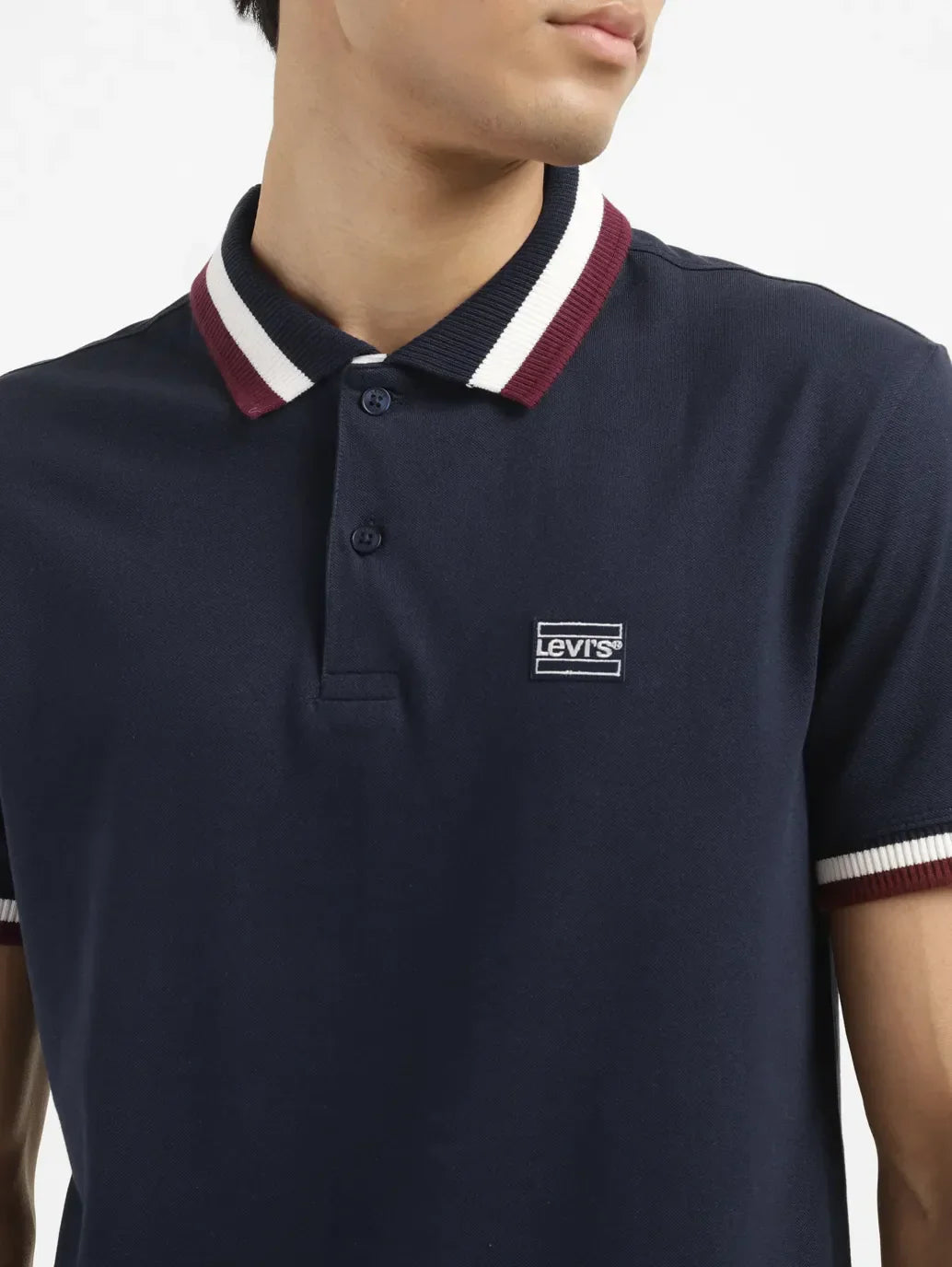 Men's Solid Slim Fit Polo T-shirt